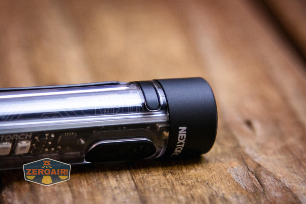 Nextorch K40 keychain flashlight pocket clip detail
