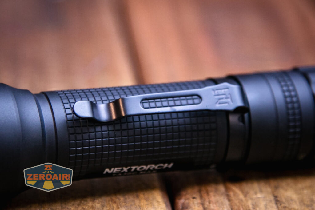 Nextorch TA30C Max One-step Strobe Tactical flashlight pocket clip