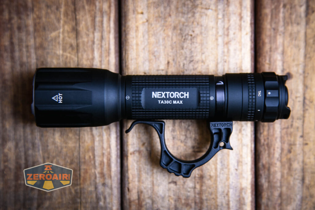 Nextorch TA30C Max One-step Strobe Tactical flashlight with fr-2 installed