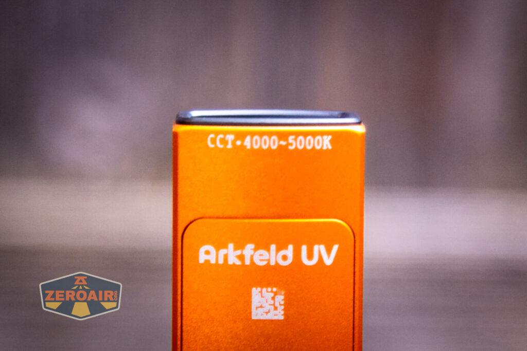 Olight Arkfeld ultraviolet flashlight cct display