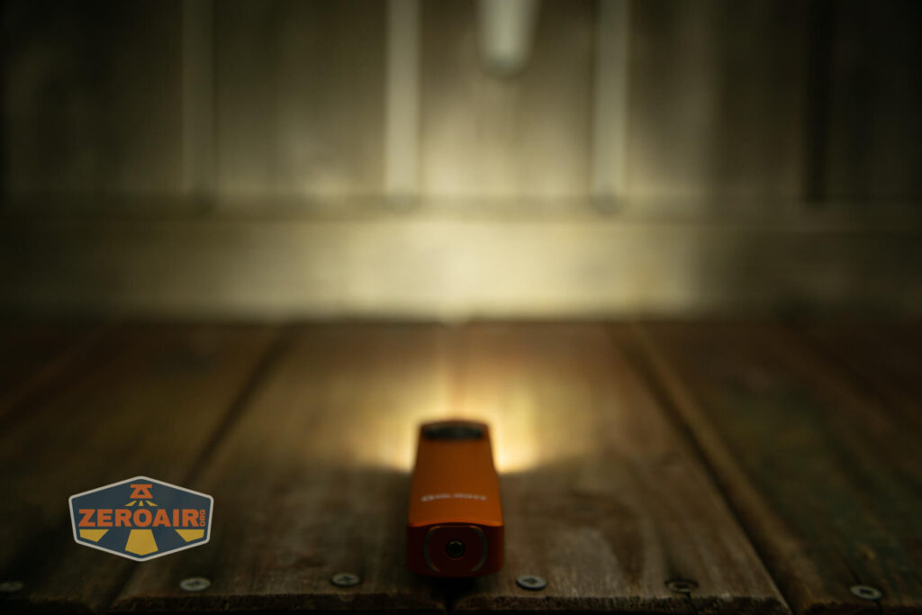 Olight Arkfeld ultraviolet flashlight emitter on