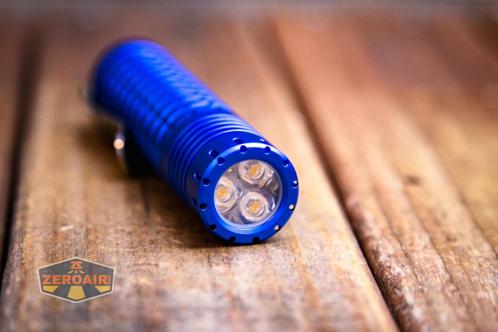 ReyLight Dawn Aluminum 18650 Flashlight triple emitters and TIR