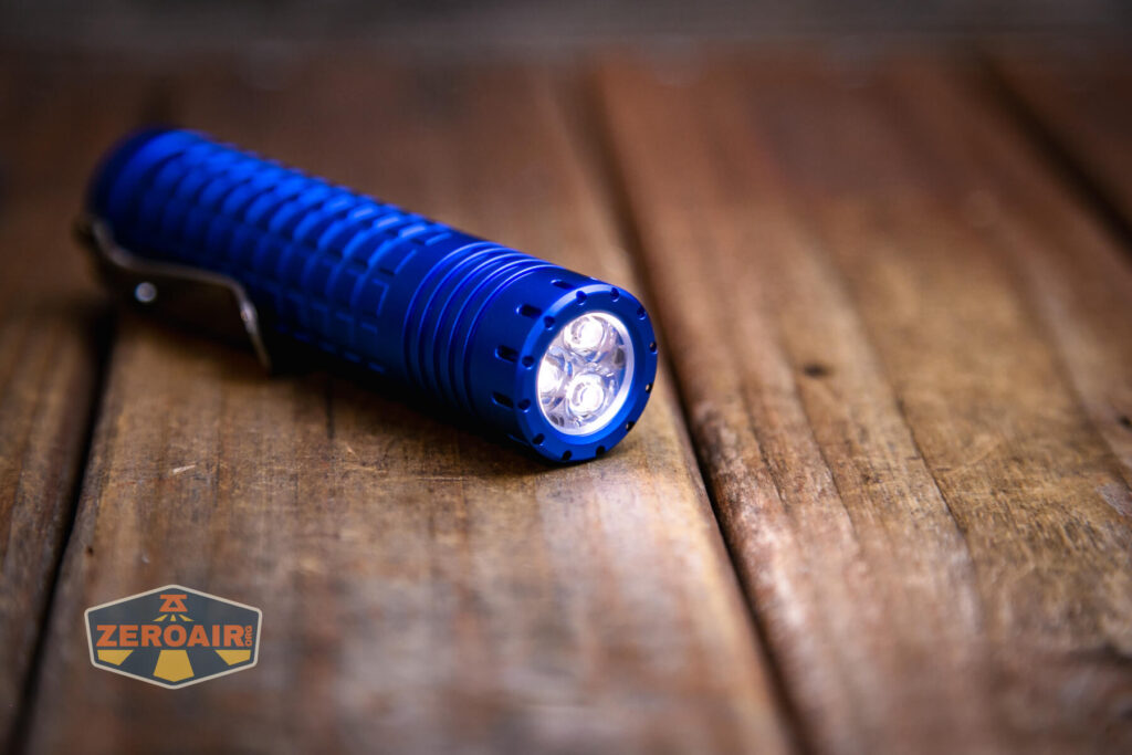 ReyLight Dawn Aluminum 18650 Flashlight triple emitters on