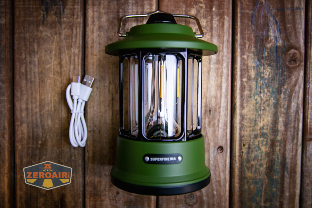 Superfire T35 rechargeable camping lantern what's included