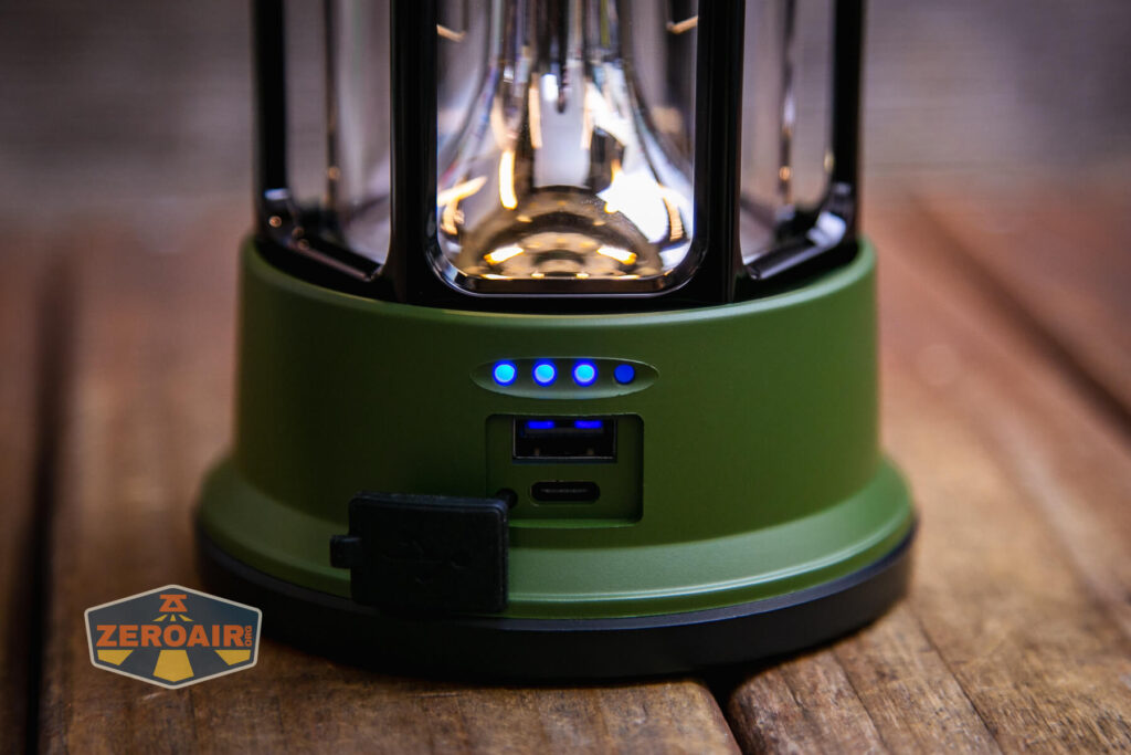 Superfire T35 rechargeable camping lantern warm white on