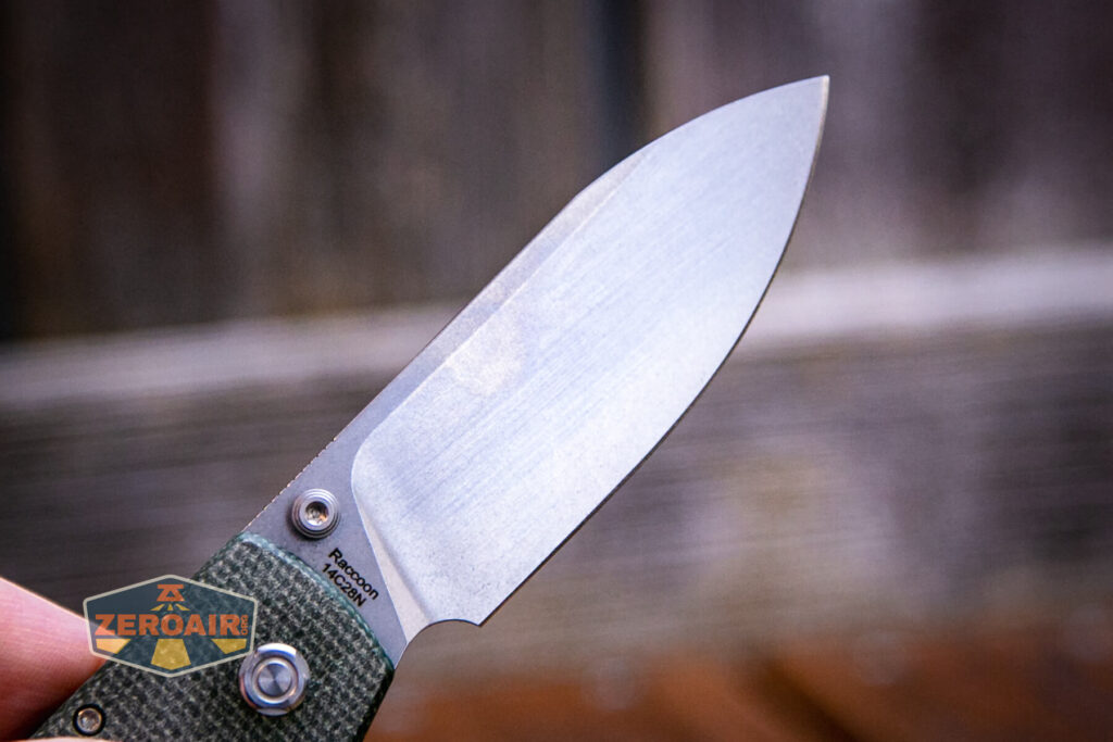 Vosteed Raccoon Micarta Knife blade detail