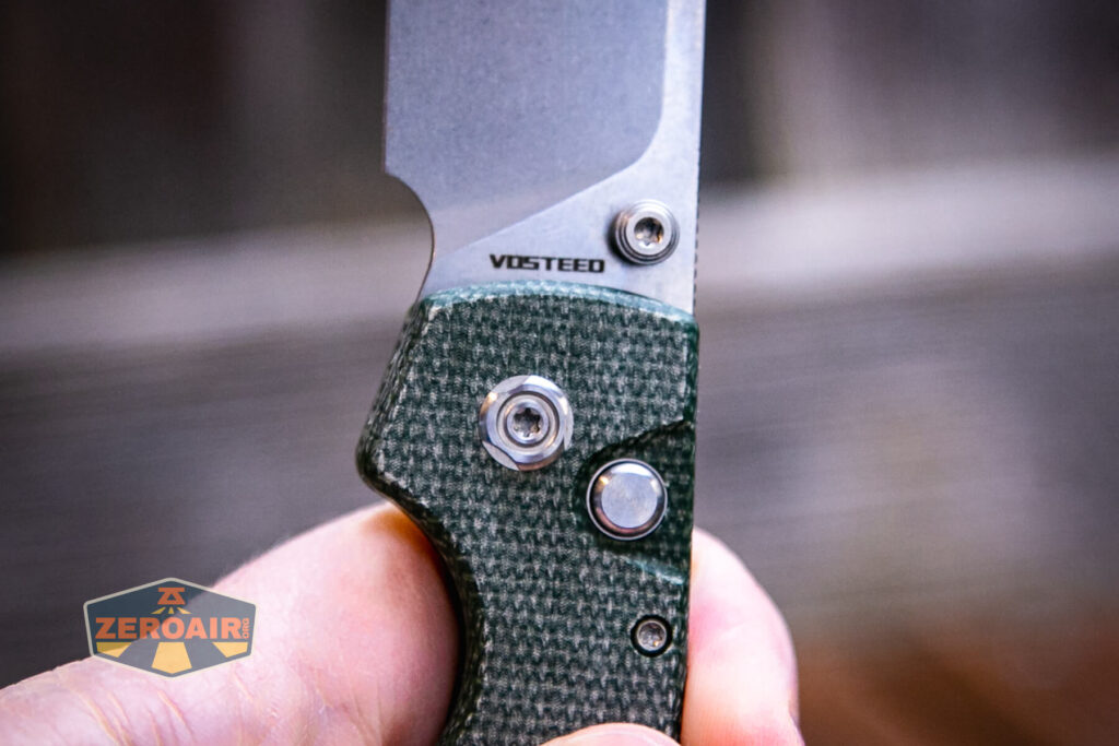 Vosteed Raccoon Micarta Knife minimal branding