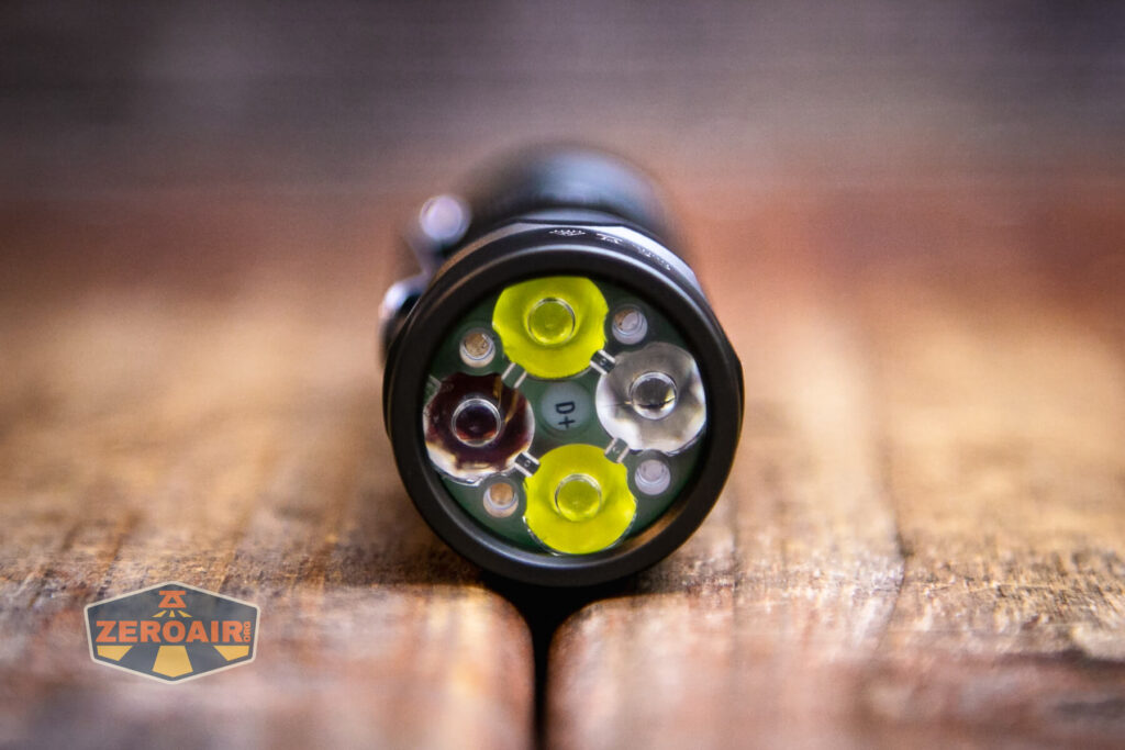 JETBeam Jet 1M Guardian flashlight emitters and TIR