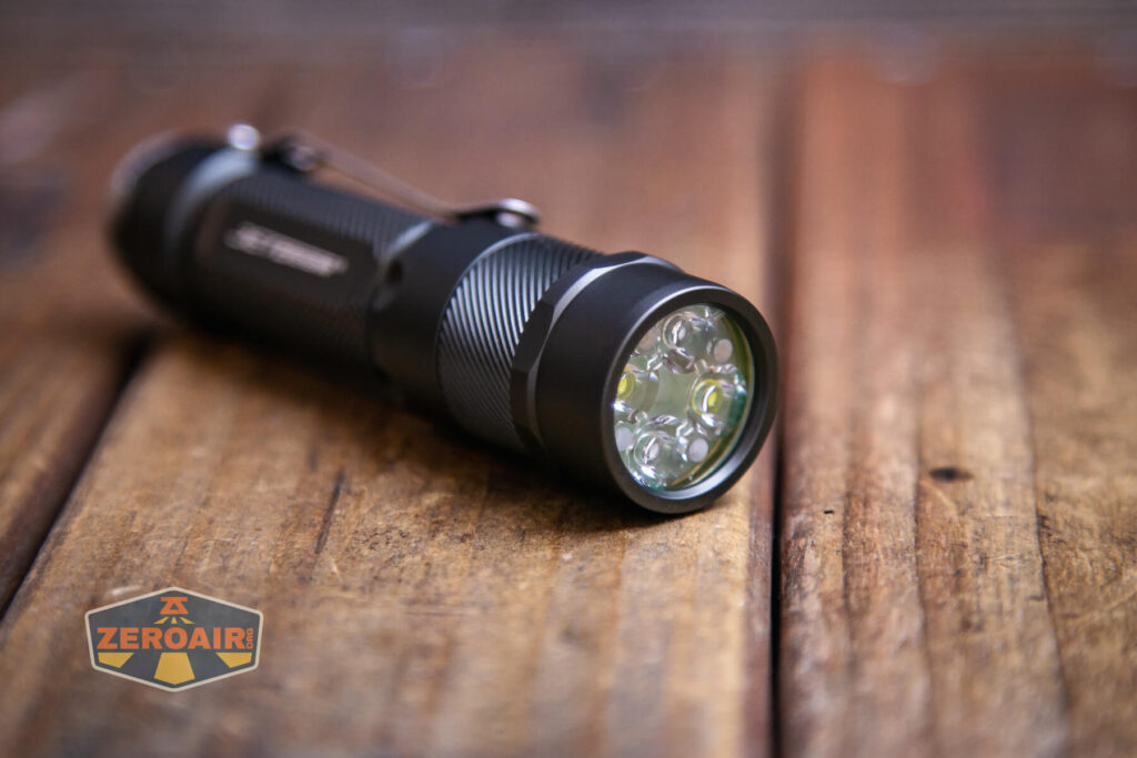 JETBeam Jet 1M Guardian flashlight emitters and TIR