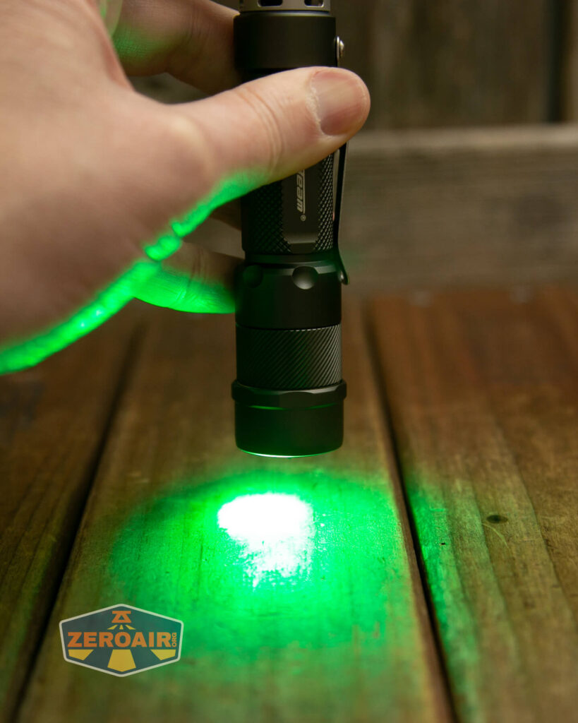 various beam shots of all emitter options