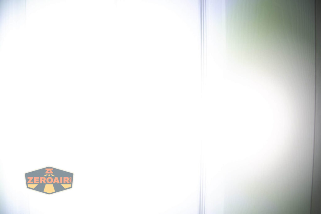 beamshots on door compared to nichia 219b