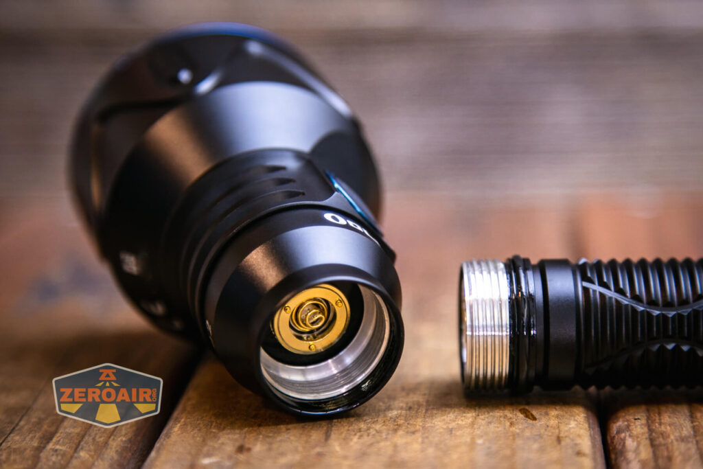 Olight Javelot Pro 2 flashlight head contacts and threads