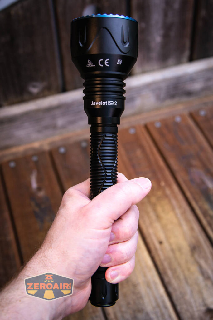Olight Javelot Pro 2 flashlight in hand