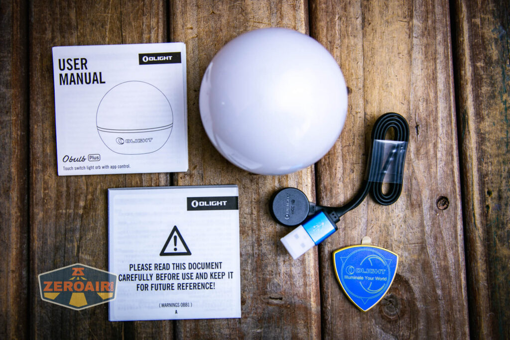 Olight Obulb Plus lantern what's included