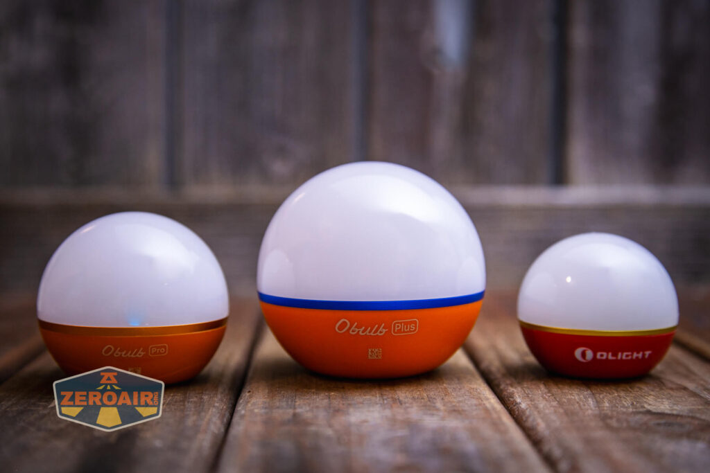 Olight Obulb Pro S lantern with other obulbs