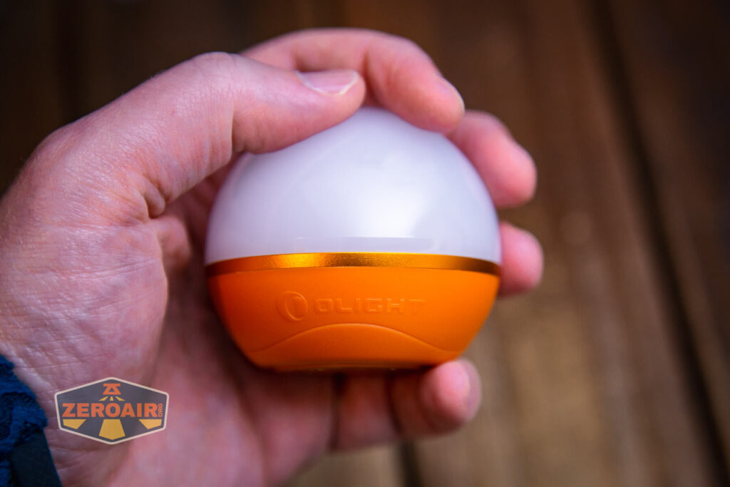 Olight Obulb Pro S lantern in hand