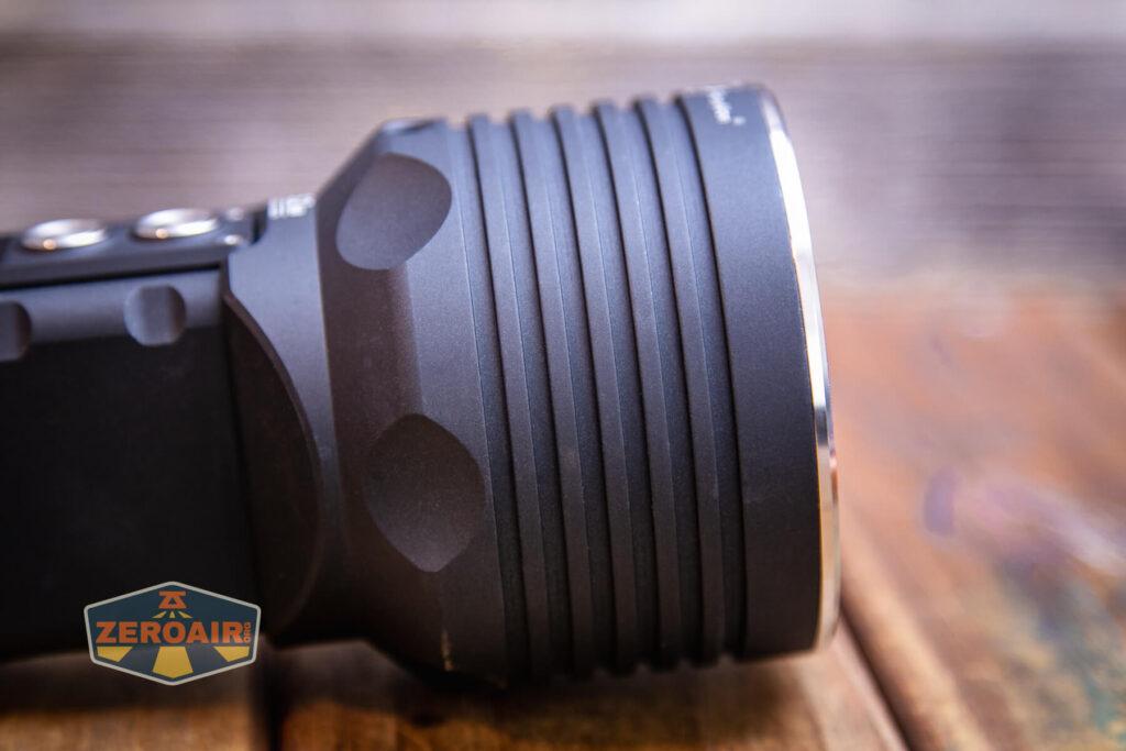 RovyVon S2 Elite Search Powerbank Flashlight cooling fins on head