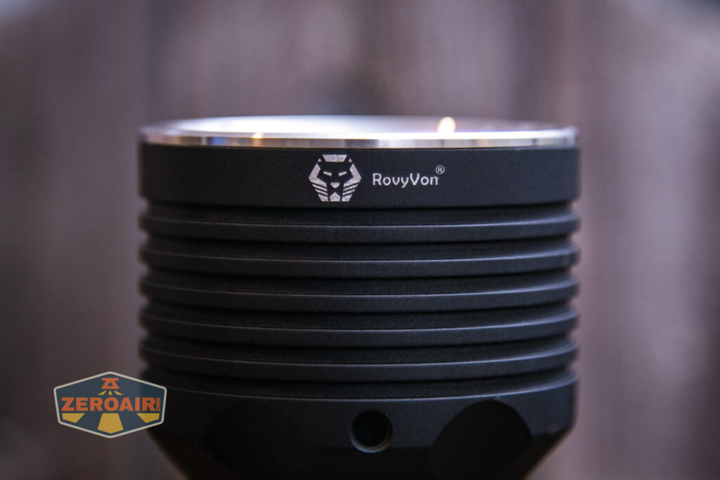 RovyVon S2 Elite Search Powerbank Flashlight bezel branding