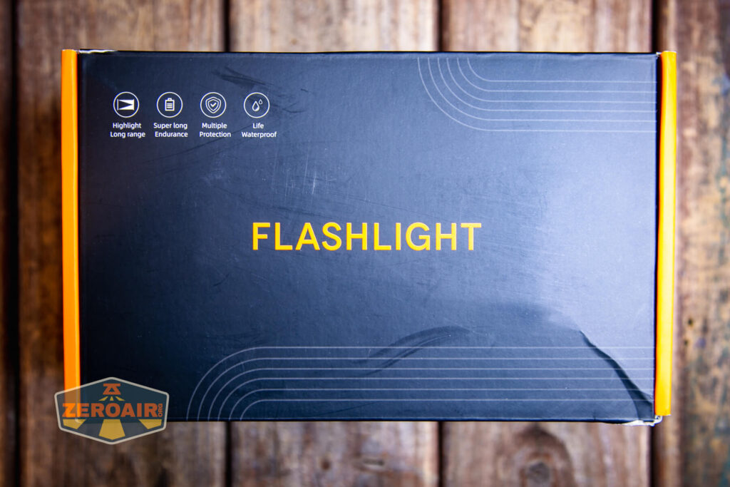 Superfire M12 Rechargeable flashlight box