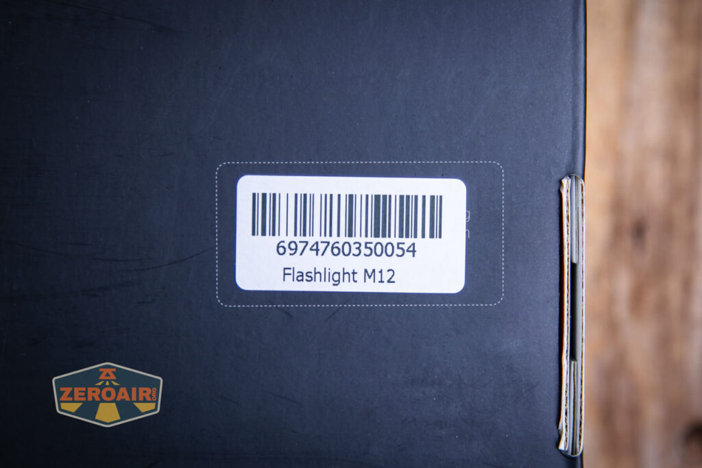 Superfire M12 Rechargeable flashlight box