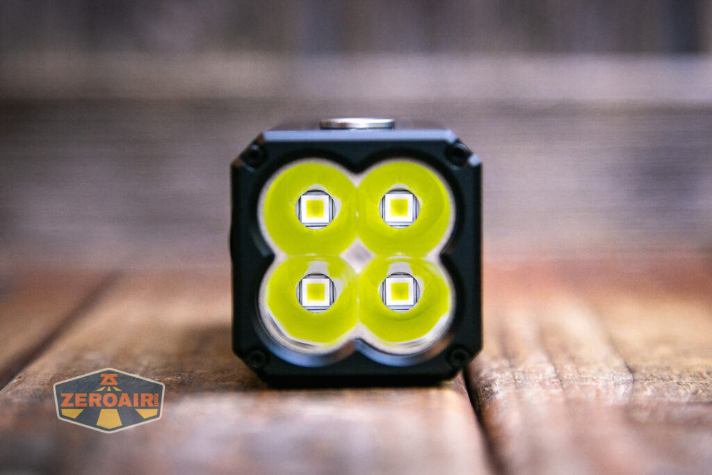 Superfire M12 Rechargeable flashlight emitter array