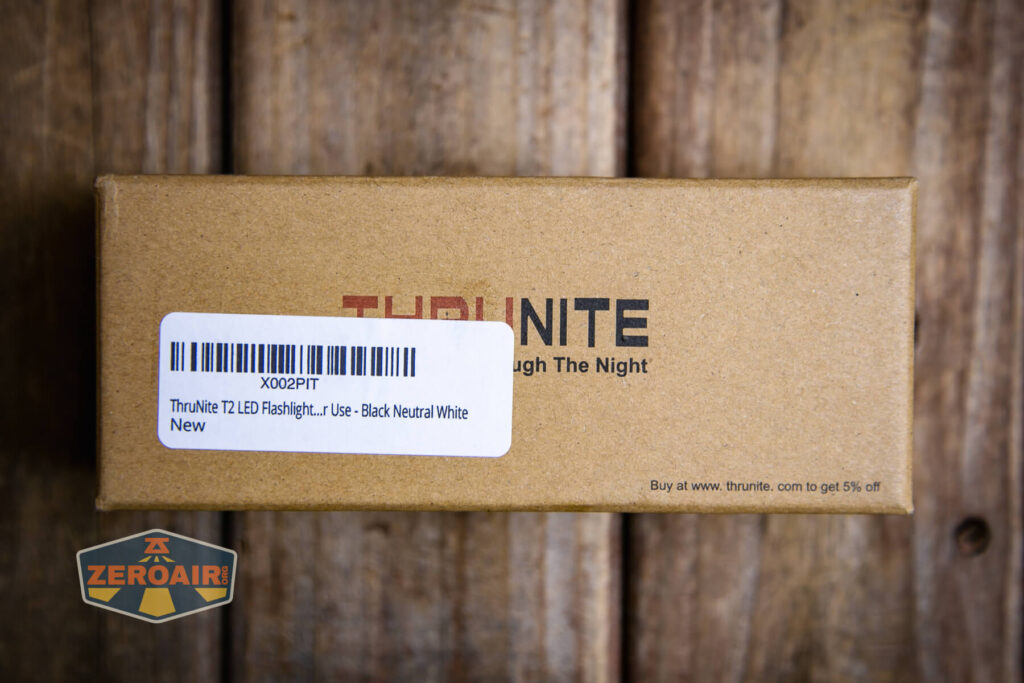 Thrunite T2 rechargeable flashlight box