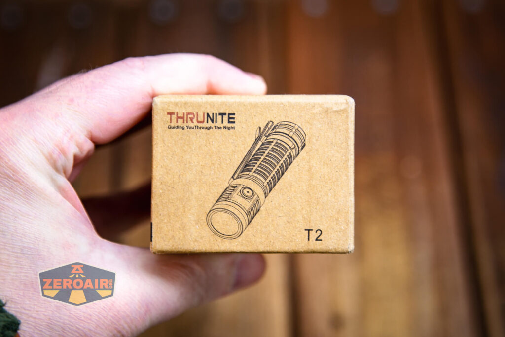 Thrunite T2 rechargeable flashlight box