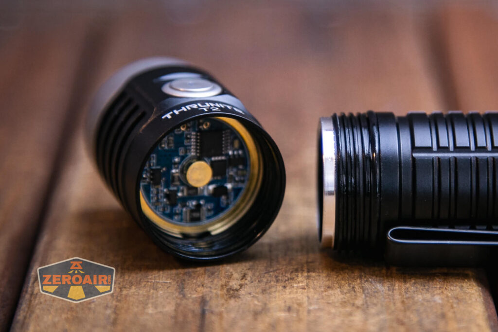 Thrunite T2 rechargeable flashlight threads