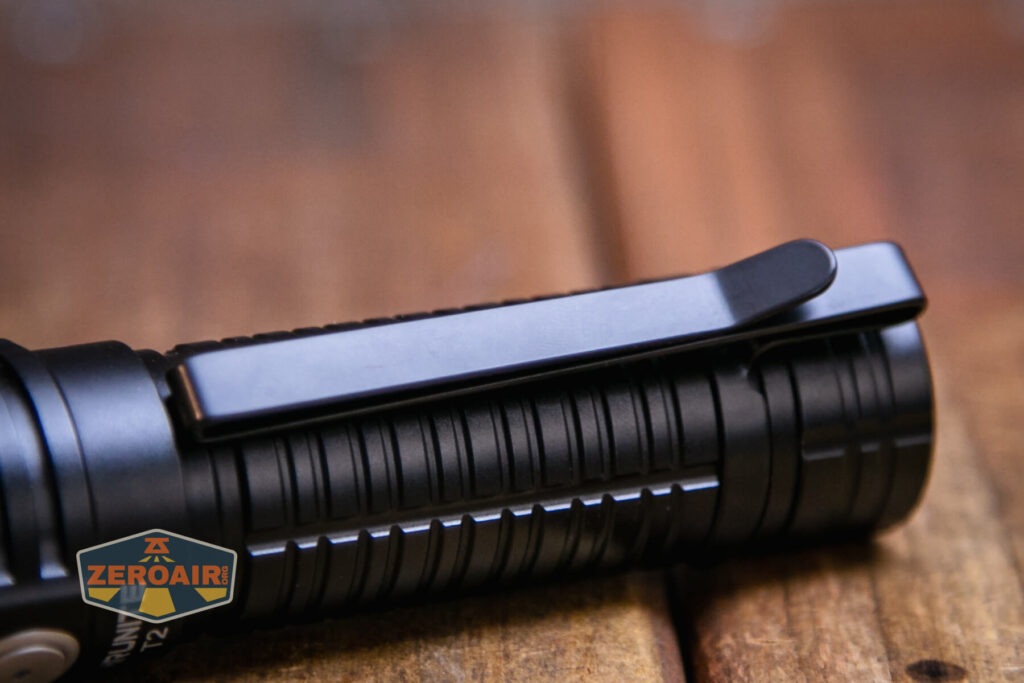 Thrunite T2 rechargeable flashlight pocket clip