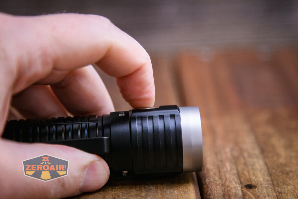 Thrunite T2 rechargeable flashlight e-switch actuation