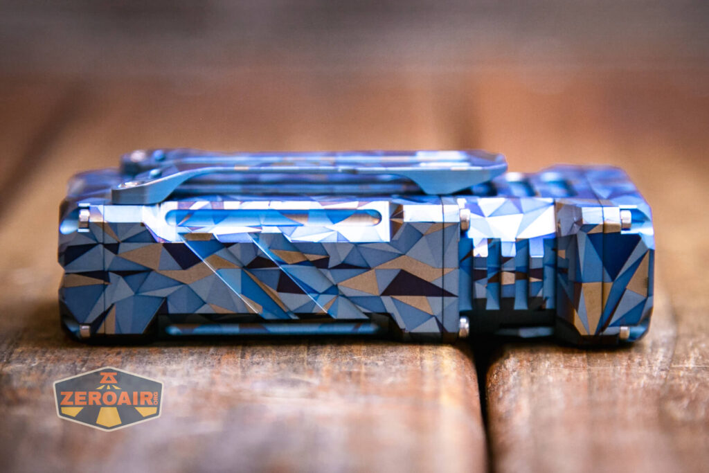 Wuben X-2 Owl Titanium flashlight side view