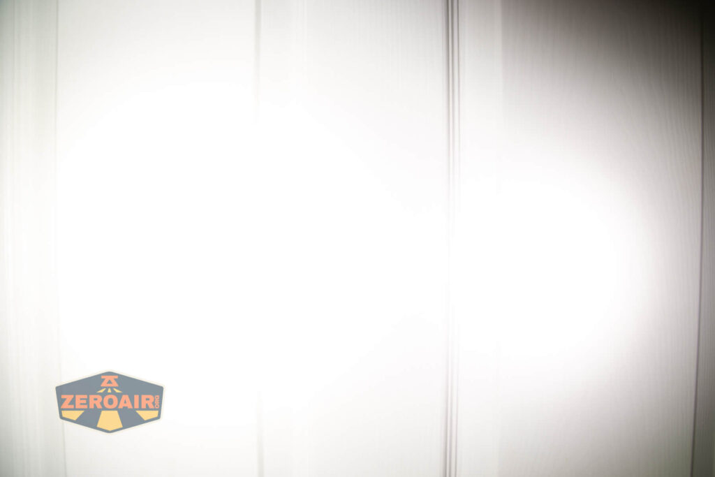 beamshots on door compared to nichia 219b