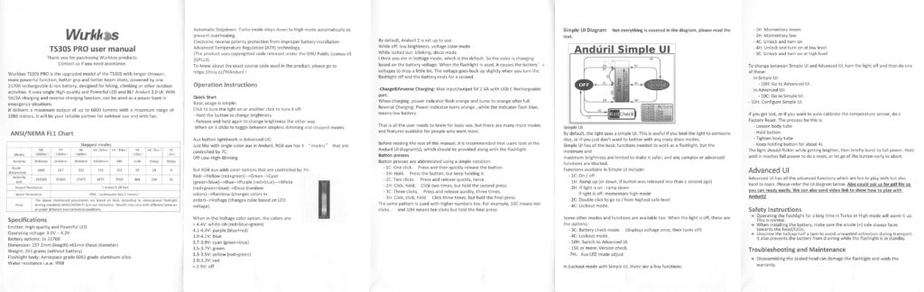 Wurkkos TS30S Pro powerbank flashlight 