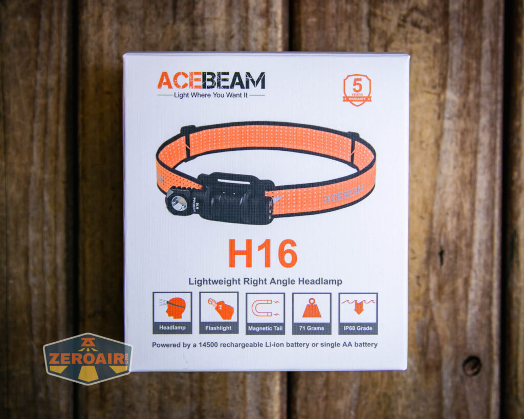 Acebeam H16 fishing headlamp box