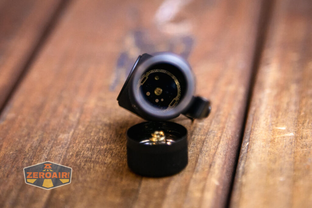 Acebeam H16 fishing headlamp contact button in head