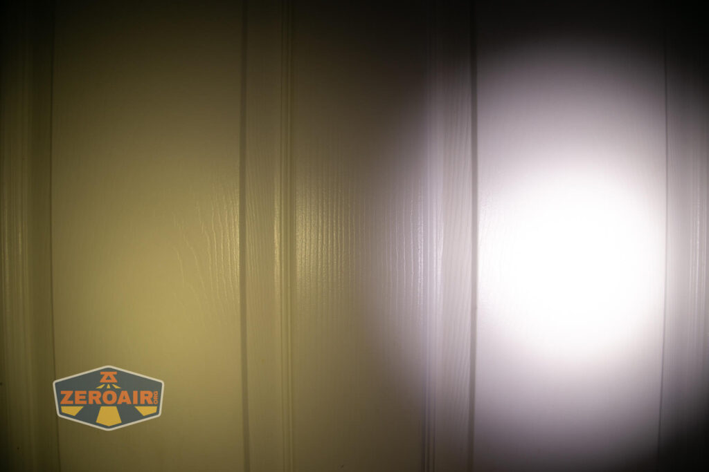 beamshots on door compared to nichia 219b