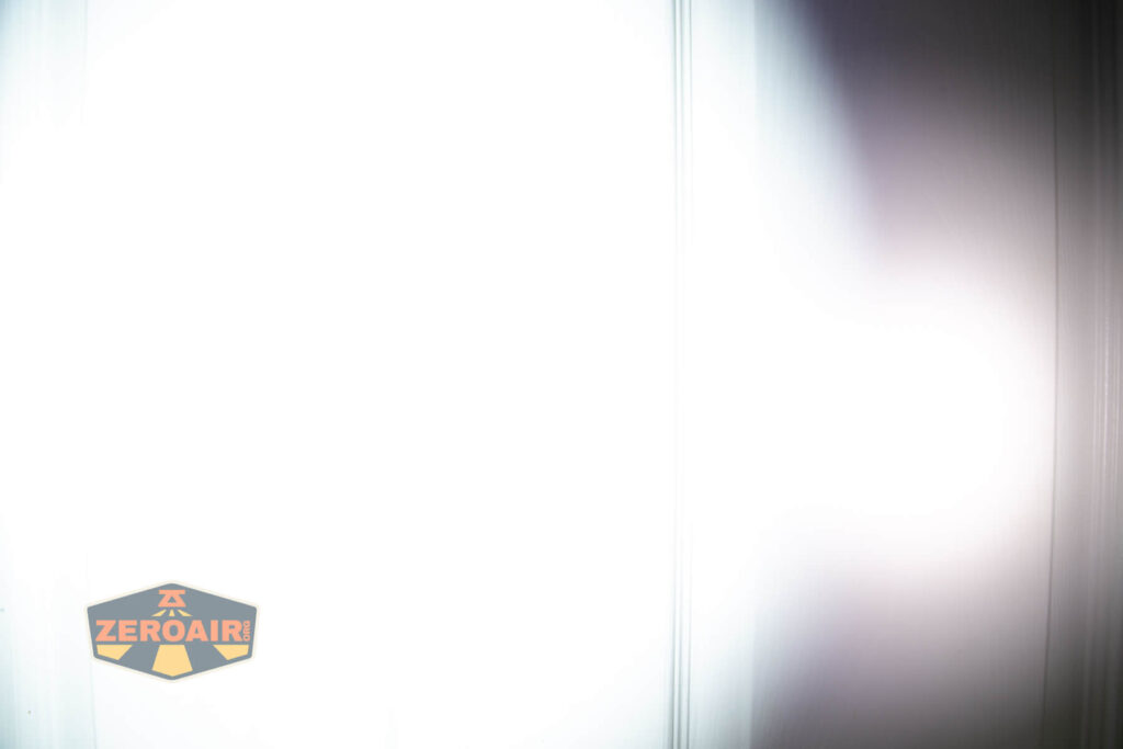 beamshots on door compared to nichia 219b