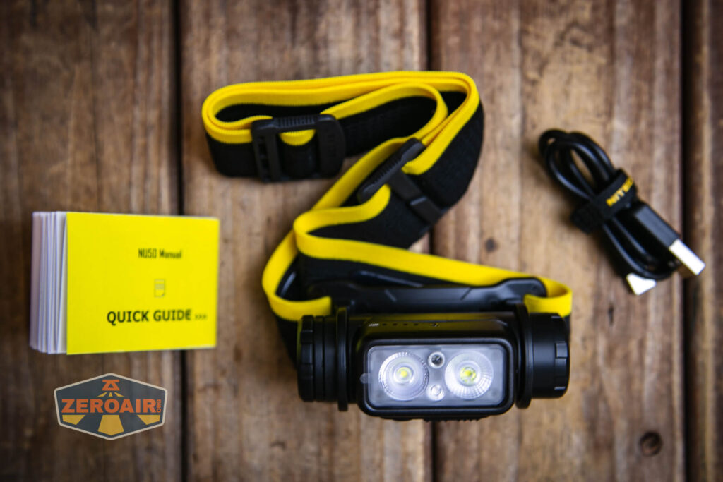 Nitecore NU50 headlamp what's included