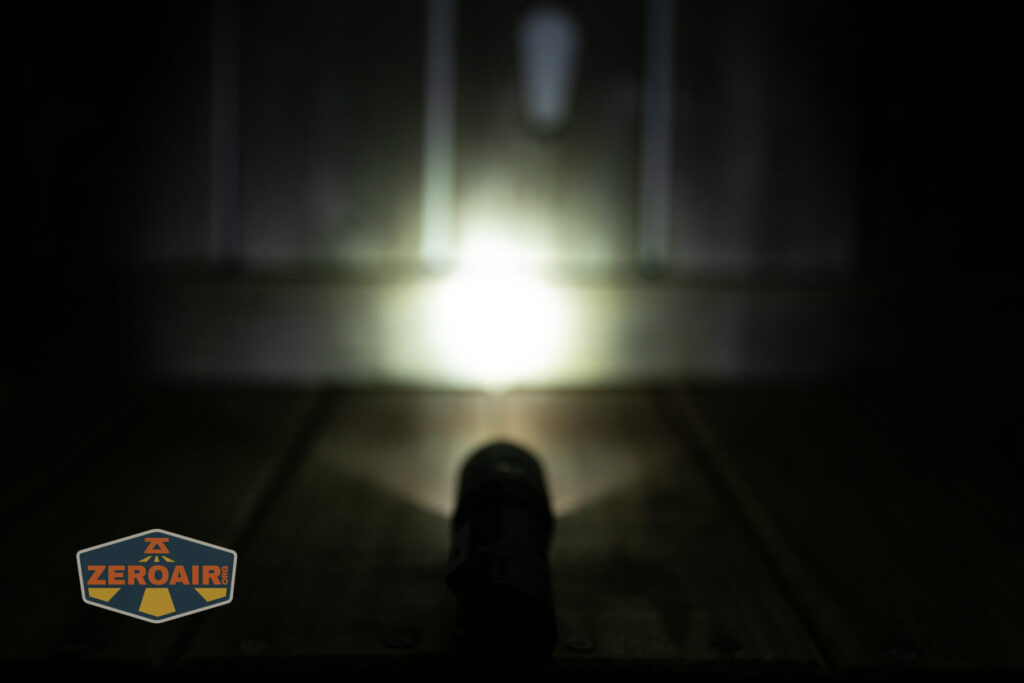 Soonfire MX75 flashlight emitter on