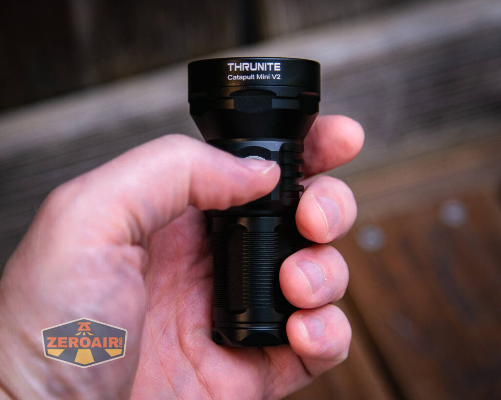 Thrunite Catapult Mini V2 flashlight in hand