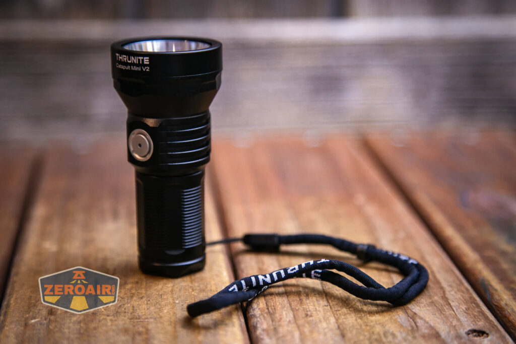 Thrunite Catapult Mini V2 flashlight lanyard installed