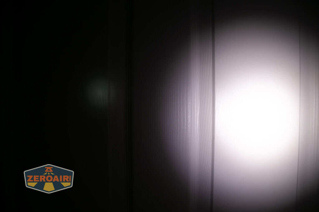 beamshots on door compared to nichia 219b