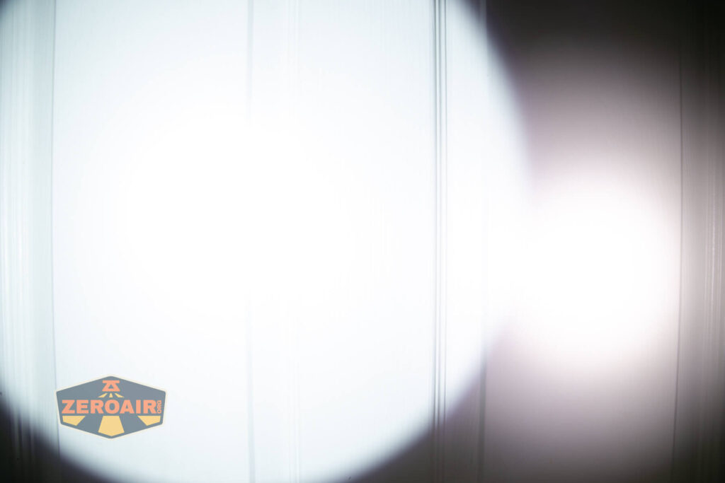 beamshots on door compared to nichia 219b