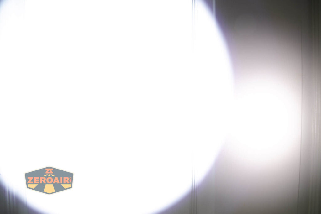 beamshots on door compared to nichia 219b