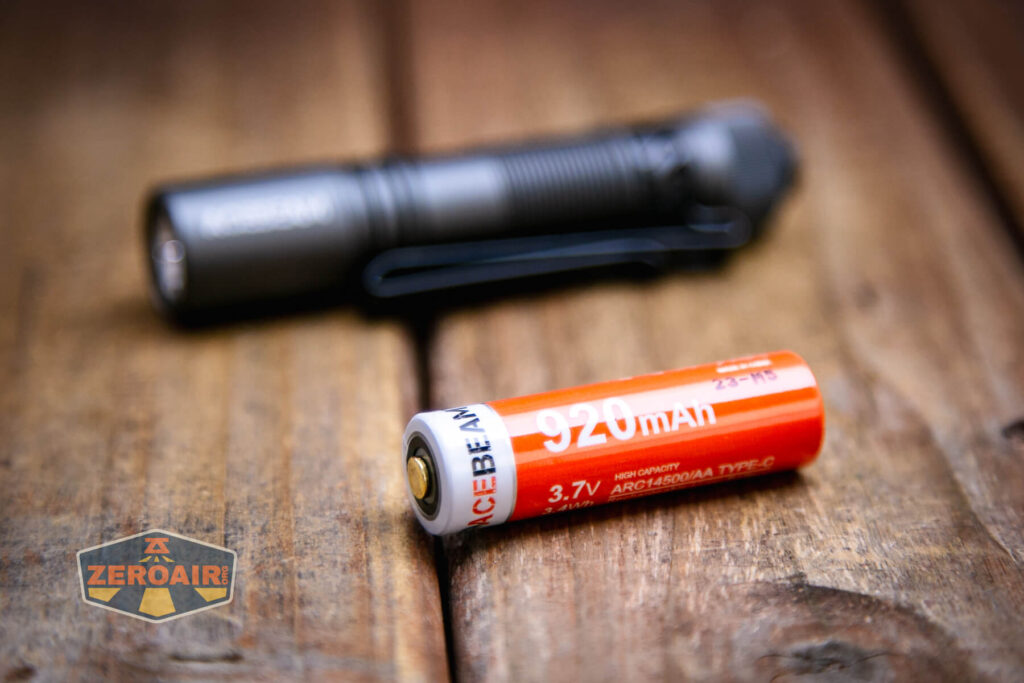 Acebeam Pokelit AA Gray flashlight with included 14500 cell