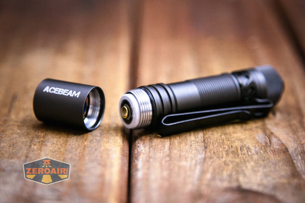 Acebeam Pokelit AA Gray flashlight with included 14500 cell installed