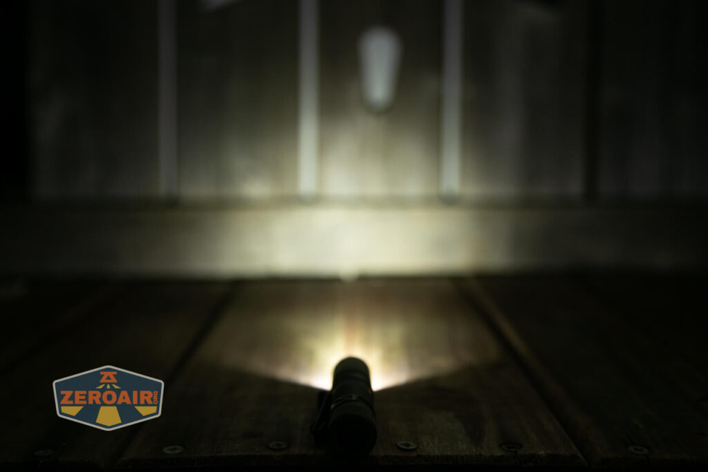 Acebeam Pokelit AA Gray flashlight emitter on