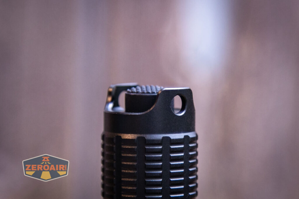 JETBeam BC20 TAC tactical flashlight lanyard hole in tailcap