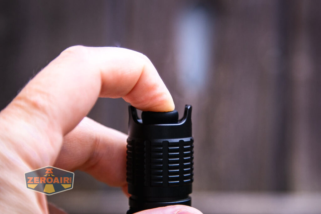 JETBeam BC20 TAC tactical flashlight mechanical switch actuation