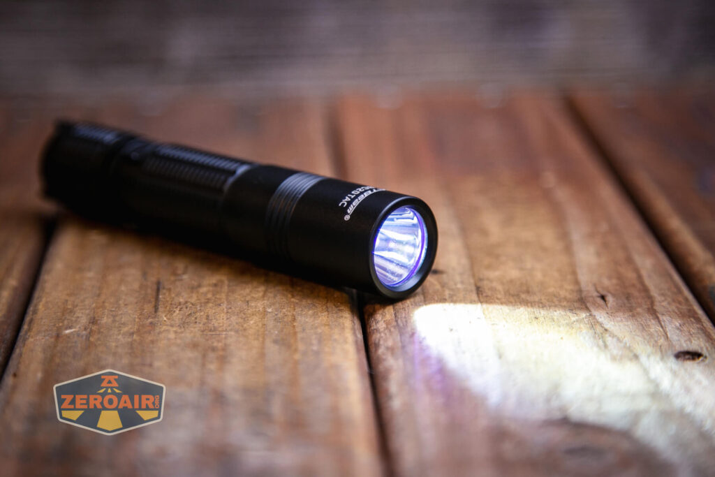 JETBeam BC20 TAC tactical flashlight emitter on